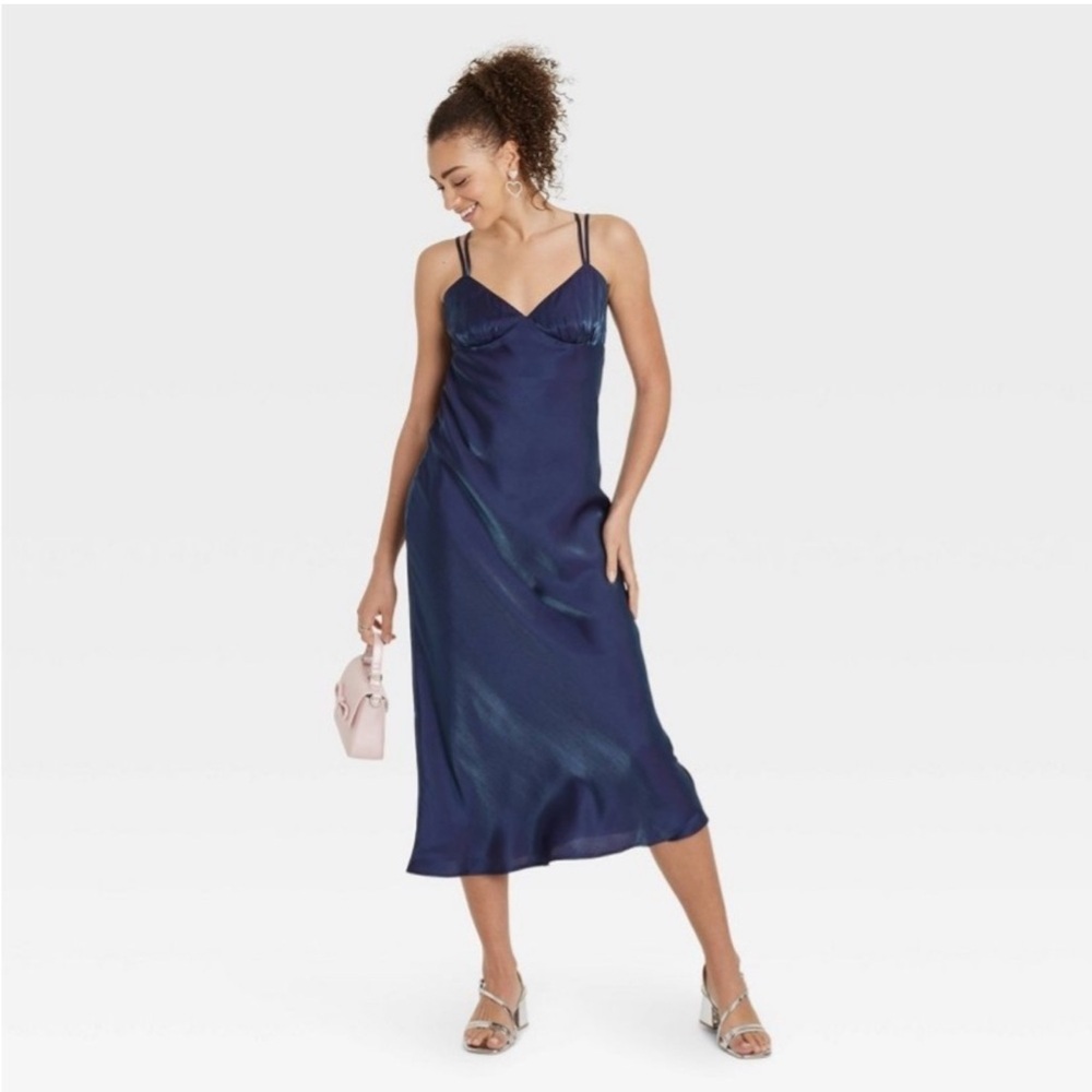 NWT Wild Fable Midnight Blue Dress 💙 Sz Large